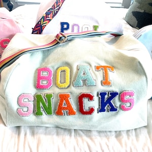 Boot Snacks / Pool Snacks / Lake Life Frottee Seesack / Strandtasche / Pool Tasche / Seetasche / Sommertasche / Kinder Seesack