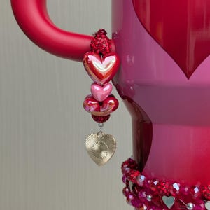 bundle Stanley cup accessories. handle charm and stacking crystal bracelets bundle.