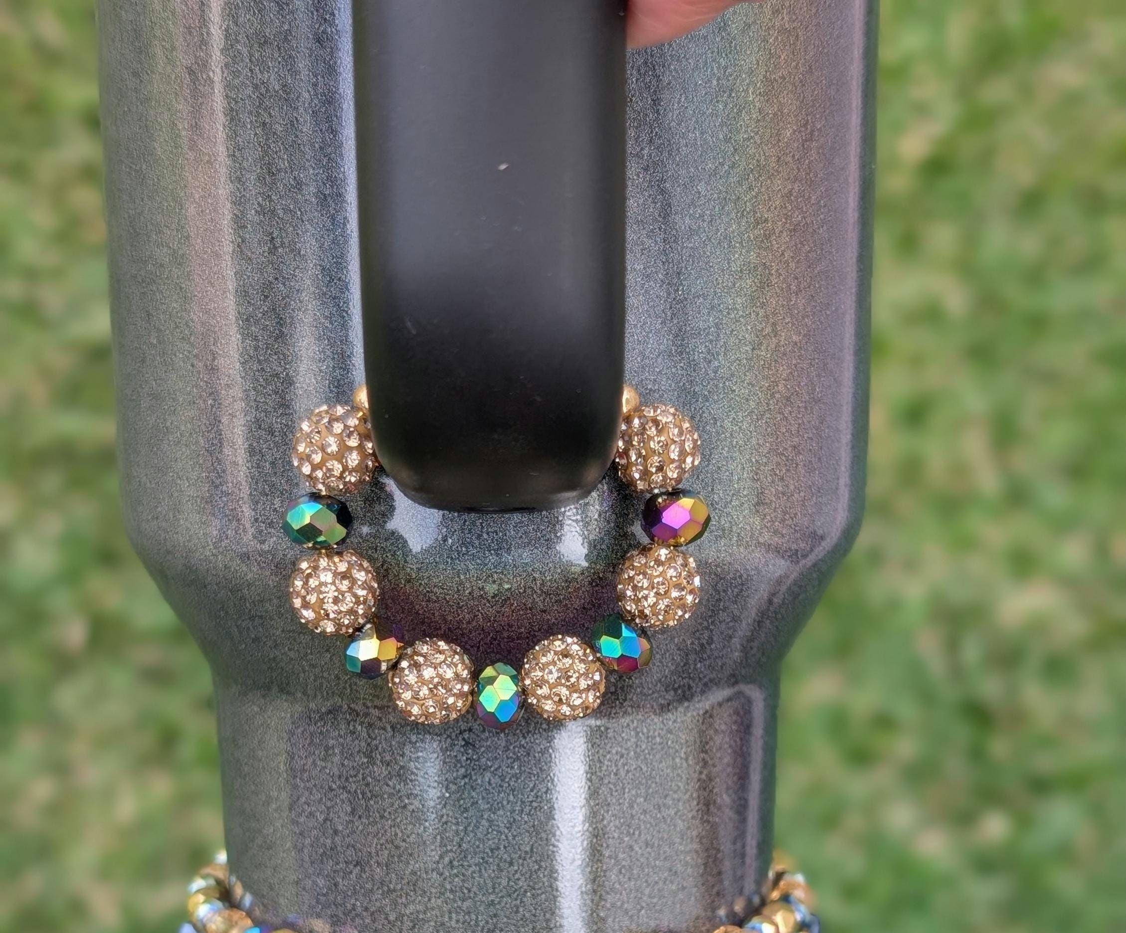 Stanley Fairy Dust Cup Beaded Rhinestone Handle Charm Stanley