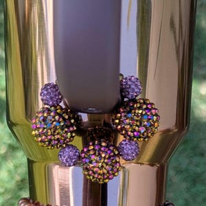 Mesa Rose Gold Stanley Accessories Handle Charm For 30 40 oz. Size Cup Blinging Crystal Rhinestone Beads Copper