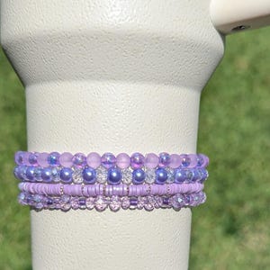 Purple Stanley Stacking bracelets Fit 40 oz. Cup Boot Topper