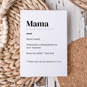 Cartão de dia das mães para impressão, definição engraçada, cartão de dia das mães, cartão de dia da mamãe, cartão sarcástico para mãe, cartão de aniversário divertido, cartão de aniversário de mãe 5x7