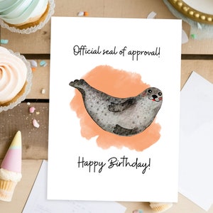 Imprimible feliz cumpleaños tarjeta sello tarjeta de cumpleaños niño tarjeta de cumpleaños lindo animal tarjeta de cumpleaños acuarela tarjeta B-Day 5 x 7 tarjeta de felicitación