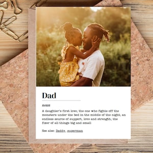 Papa Definition Karte Minimalistische Vorlage Canva Vorlage Vatertag Papa Geburtstag Vater Großvater Geschenkkarte für Papa Bearbeitbare Vorlage Papa