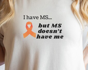 Camiseta de concienciación sobre la esclerosis múltiple / Camiseta de resiliencia con lazo naranja, algodón suave, apoyo para enfermedades crónicas