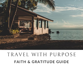 Diario de viaje cristiano: Guía de reflexión sobre la fe y la gratitud (imprimible)