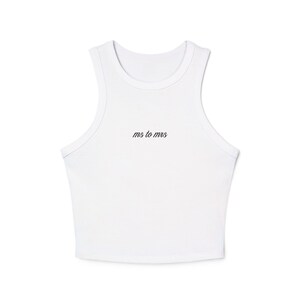Bridal Party Micro Rib Racer Tank Top, Perfect for Bachelorette, Bridal Shower, Wedding Day, Fun Summer Outfits, Matching Tanks