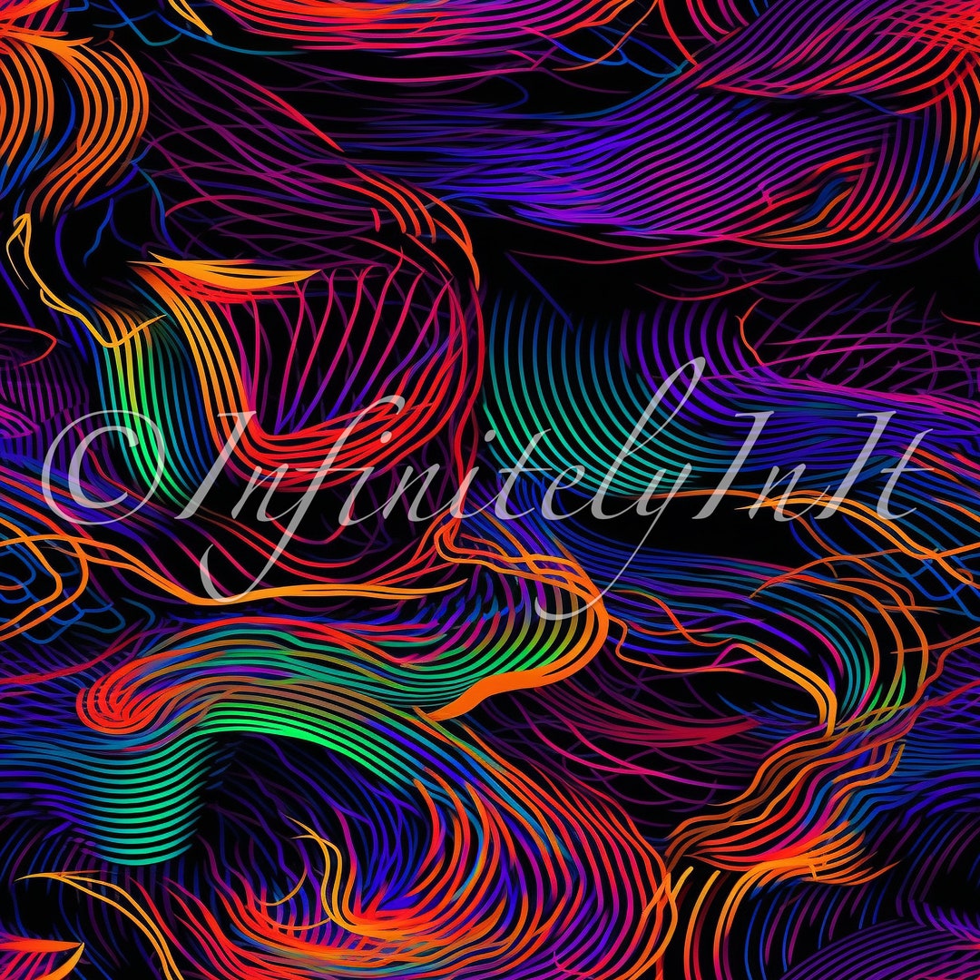 Neon Seamless Pattern for Commercial Use or Personal Use Digital ...