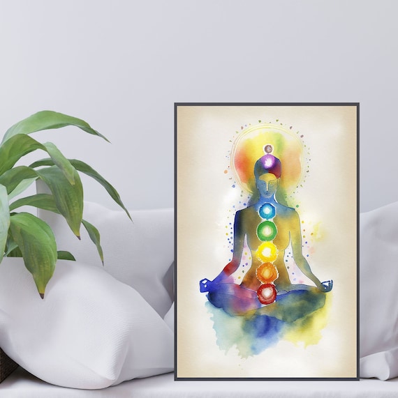 A Meditating Yoga Chakra Painting for Beginners / Step by Step