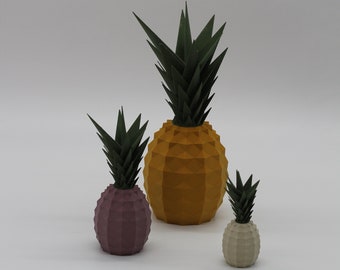 Desde 13,00 euros: piña STEALTH / impresión 3D / fruta / polígono / primavera / verano / Semana Santa / decoración / conceptos de color CI / Día de la Madre / low poly / figura / estatua