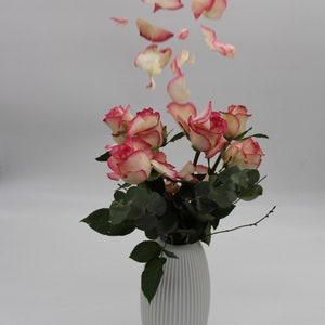 Ab 20,00 Euro: ARALIA Vase /Wasserdicht/3D Druck/Oval/Rippen/Blumenvase/Trockenblumen/Blumenstrauß/Deko/CI Farbkonzepte/Hochzeit/Taufe Bild 4