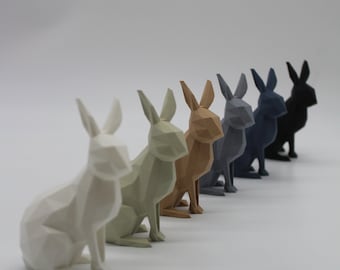 Ab 14,00 Euro: STEALTH Hase Rabbit / 3D Druck / Hase /Polygon/Osterdeko/Ostern/Deko/CI Farbkonzepte/Frühling/Muttertag/Low Poly/Figur/Statue