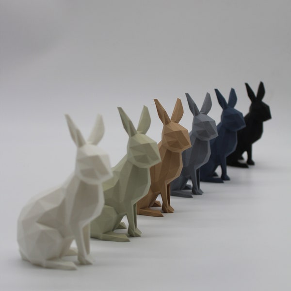 Ab 14,00 Euro: STEALTH Hase Rabbit / 3D Druck / Hase /Polygon/Osterdeko/Ostern/Deko/CI Farbkonzepte/Frühling/Muttertag/Low Poly/Figur/Statue