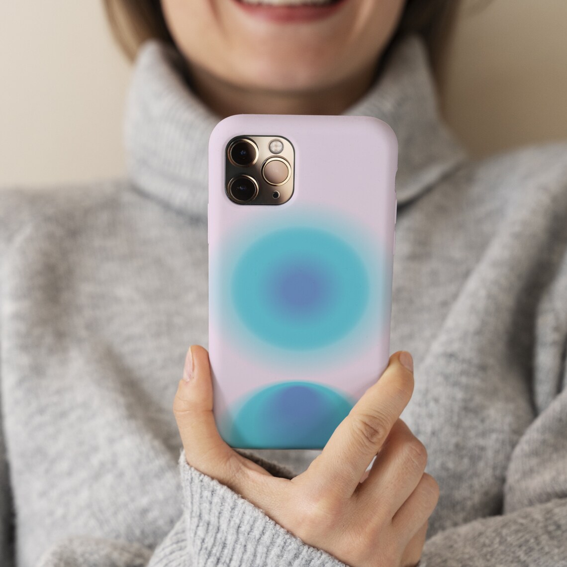 Aura Phone Case Aesthetic iPhone Cover Aura Phone Case Gradient for