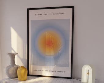 Aura Print: Positive Affirmation Poster, Mindfulness Wall Art (Digital Download)
