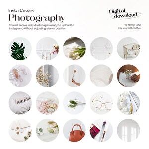 May include: A set of 18 Instagram story templates featuring various images, including flowers, candles, a white chair, a hand holding a flower, a spoon with green powder, a pair of glasses, a white vase with a white flower, a pillow with the text "#GIRLBOSS", a makeup palette, and a window with sunlight streaming through.