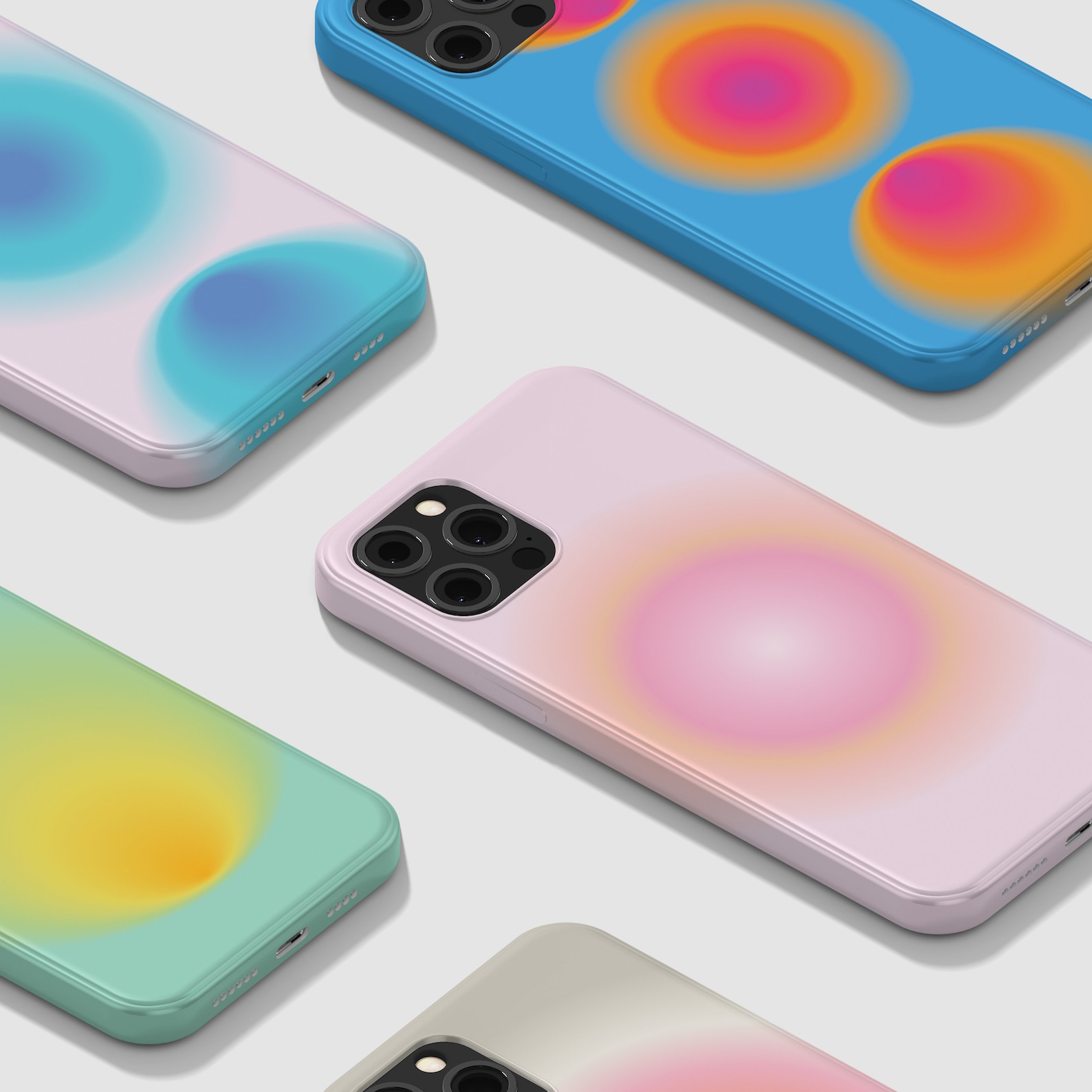Aura Phone Case Aesthetic iPhone Cover Aura Phone Case Gradient for