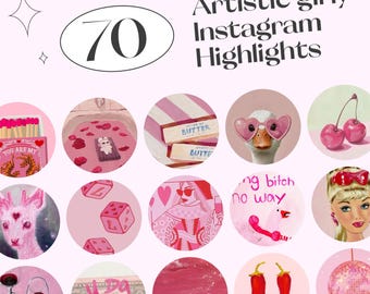 70 Pink Girly Instagram Highlight Covers · Aesthetic IG Story Icons