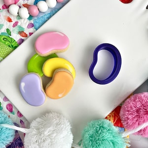 Jelly Bean cookie cutter/ clay cutter / fondant cutter
