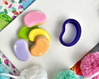 Jelly Bean cookie cutter/ clay cutter / fondant cutter