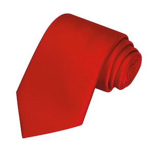 Scott Allan Solid Color Red Ties for Men | Classic Men&#39;s Tie Red | Corbatas Para Hombre Elegantes
