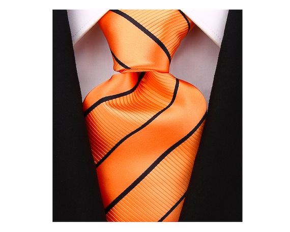 Corbata naranja y negra de Scott Allan Collection Corbata tejida
