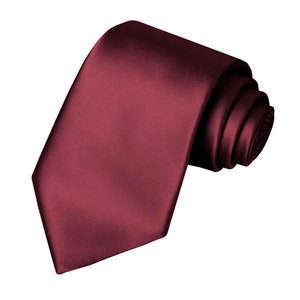 Scott Allan Solid Color Burgundy Ties for Men | Classic Men&#39;s Tie Burgundy Red | Corbatas Para Hombre Elegantes | maroon tie