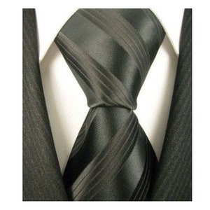 Scott Allan Black Necktie for Men | Solid Black Tie | Corbatas Hombre Elegantes