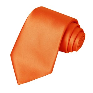 Scott Allan Kollektion Orange Krawatten für Männer | Klassische Herrenkrawatte Orange | Corbatas Para Hombre Elegantes