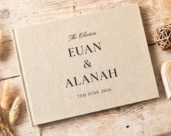 Custom Wedding Guest Book, Linen Polaroid Photo Album, Engagement and Anniversary Scrapbook, Wedding Keepsake, Wedding Reception Book