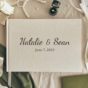 Custom Wedding Guest Book, Linen Polaroid Photo Album, Engagement and Anniversary Scrapbook, Wedding Keepsake, Wedding Reception Book