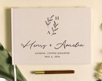 Custom Wedding Guest Book, Linen Polaroid Photo Album, Engagement and Anniversary Scrapbook, Wedding Keepsake, Wedding Reception Book