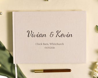 Custom Wedding Guest Book, Linen Polaroid Photo Album, Engagement and Anniversary Scrapbook, Wedding Keepsake, Wedding Reception Book