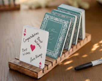 Custom Playing Cards Deck Personalized Wedding Guest Book Alternative - Unique Wedding Playing Cards