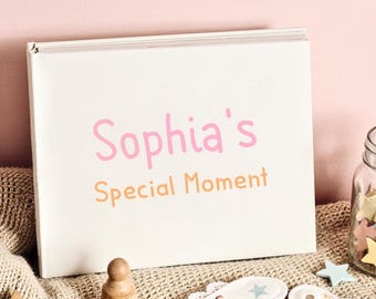 Baby's First Year. Personalized Baby Memory Book. Gift for parents, Record book, Named book, Baby shower, Photo Album, Milestone Journal