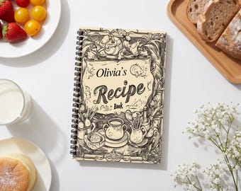Personalized recipe book with measurement page, Custom Recipe Book, 100 page, Gift for her/him/Mom/Grandma, Recipe Journal, Anniversary gift