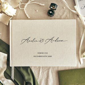 Custom Wedding Guest Book, Linen Polaroid Photo Album, Engagement and Anniversary Scrapbook, Wedding Keepsake, Wedding Reception Book