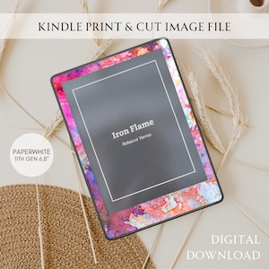 Funfetti Watercolor Kindle Skin PNG Print and Cut File | Paperwhite Gen 11 6.8” | Instant Download | Digital Template for Cricut machine