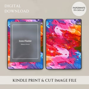Color Blast Kindle Skin PNG Print and Cut File | Paperwhite Gen 11 6.8” | Instant Download | Digital Template for vinyl cutting machine