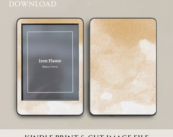 Kindle Skin PNG Print and Cut File | 2022 BASIC Kindle 6" | Instant Download | Digital Template for vinyl cutting machine | non-Paperwhite