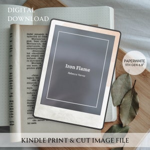Minimalist Watercolor Kindle Skin PNG Print and Cut File | Paperwhite Gen 11 6.8” | Instant Download | Digital Template for vinyl cutting