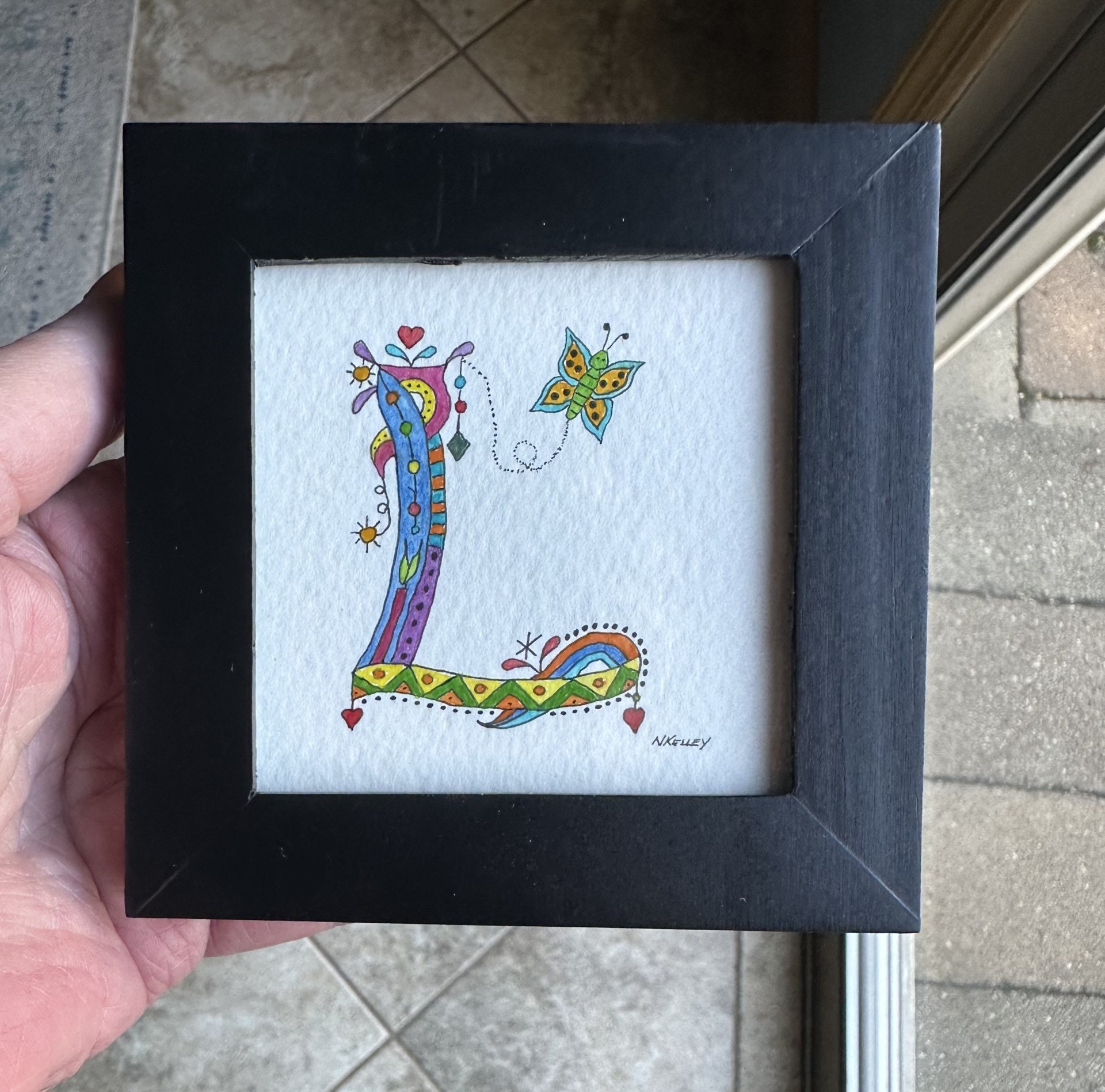 L Letter L Painting Original Painting NOT a Print TINY Painting ...