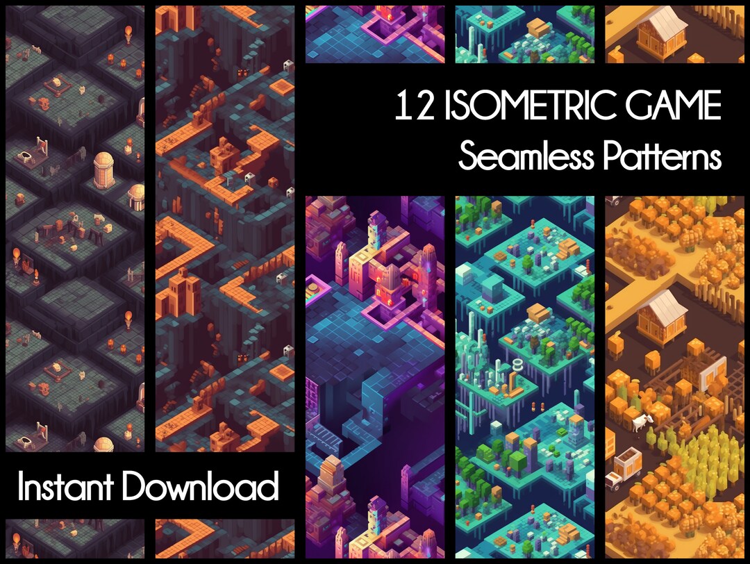 Gaming Seamless Patterns, Seamless Patterns, Printable, Digital ...