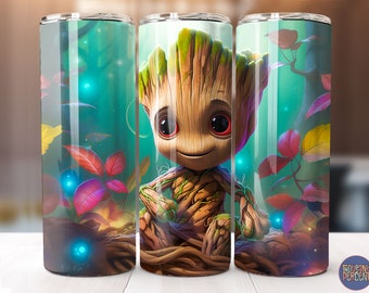 Baby Groot Tumbler Wrap: Guardians of the Galaxy Design (Digital Download)