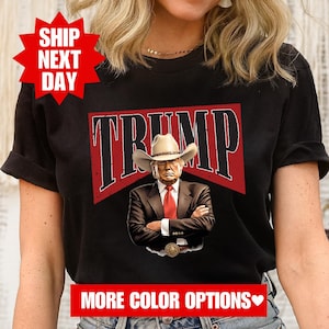 Trump Cowboy Shirt, Trump Western Shirt, Trump President Shirt, Republican Shirt, President Trump Shirt, Trump 2024 Sweatshirt, Trump Shirt