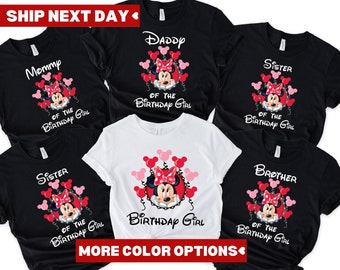 Minnie Birthday Family Shirt, Birthday Matching Family Shirt, Birthday Disney Family Shirt, Birthday Girl Family Shirt,Minnie Birthday Shirt