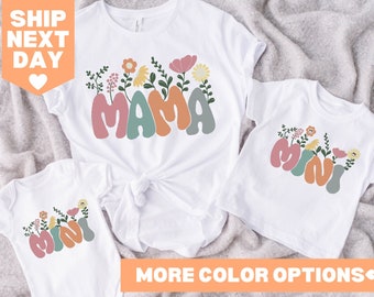 Mama Mini Shirt, passende Mama und mich Shirt, neue Mama Shirt, Mama Mini passendes Shirt, Mama Shirt, Mutter und Tochter Outfits, Mini T-Shirt