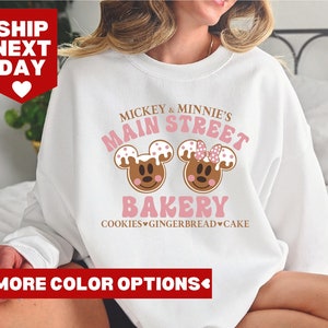 Mickey and Minnie Main Street Bakery Shirt, Disney Christmas Gingerbread Shirt, Disney Christmas Sweatshirt, Disney Christmas Cookies Shirt