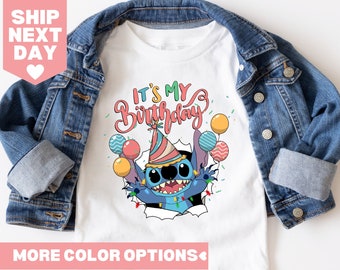 It&#39;s My Birthday Shirt, Stitch Shirt, Disney Shirt, Stitch Party Shirt, Disney Birthday Party, Stitch Birthday Shirt, Birthday Girl Shirt