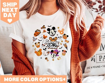 Disney Spooky Vibes Shirt, Disney Halloween Matching Shirt, Disney Spooky Shirt, Disney Halloween Shirt, Mickey Not So Scary Party Shirt